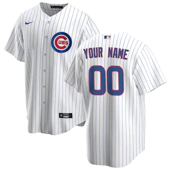 mens nike white chicago cubs home replica custom jersey_pi3